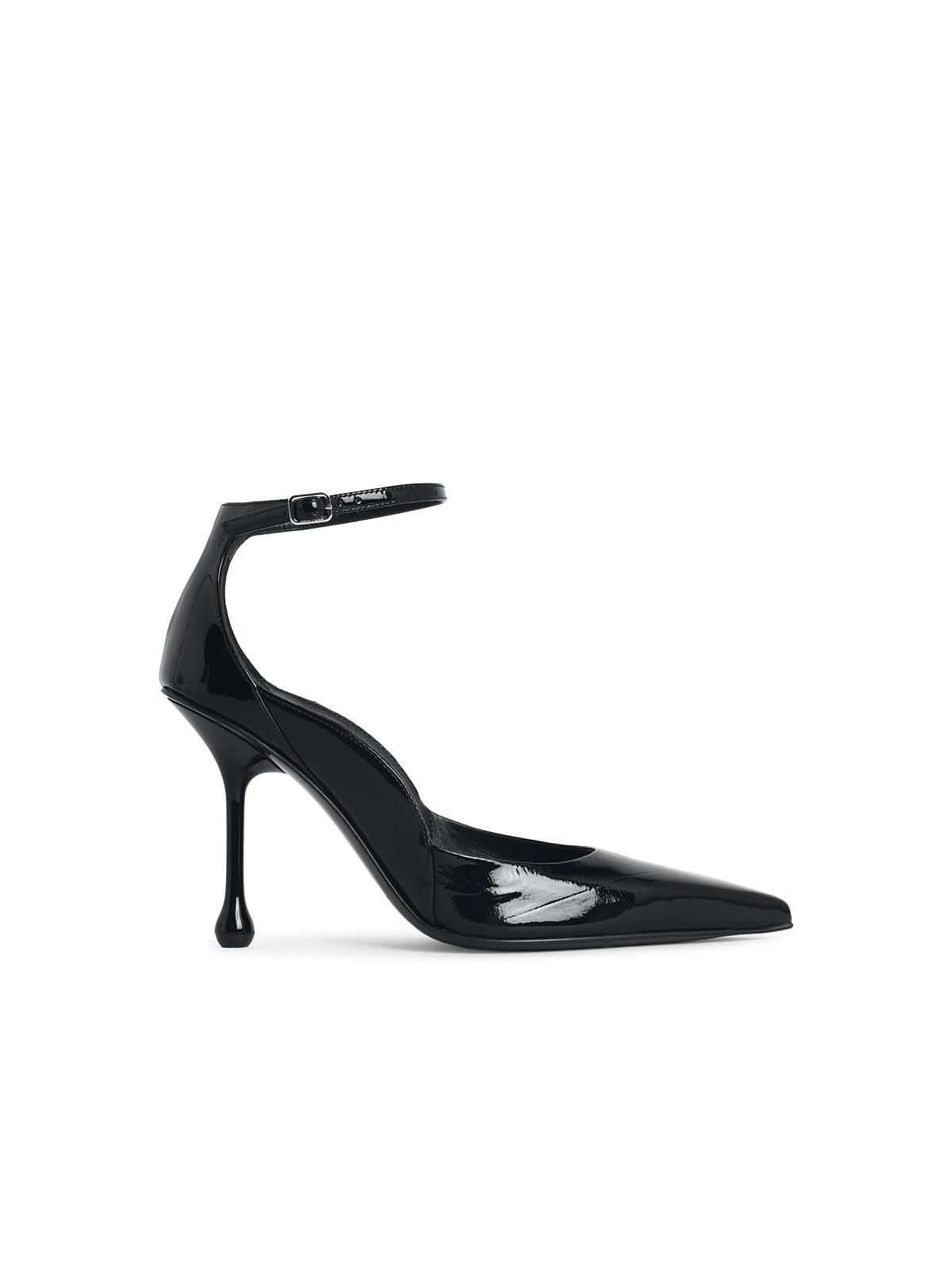 Jimmy Choo 'Quinci 95' Black Leather Pumps Women
