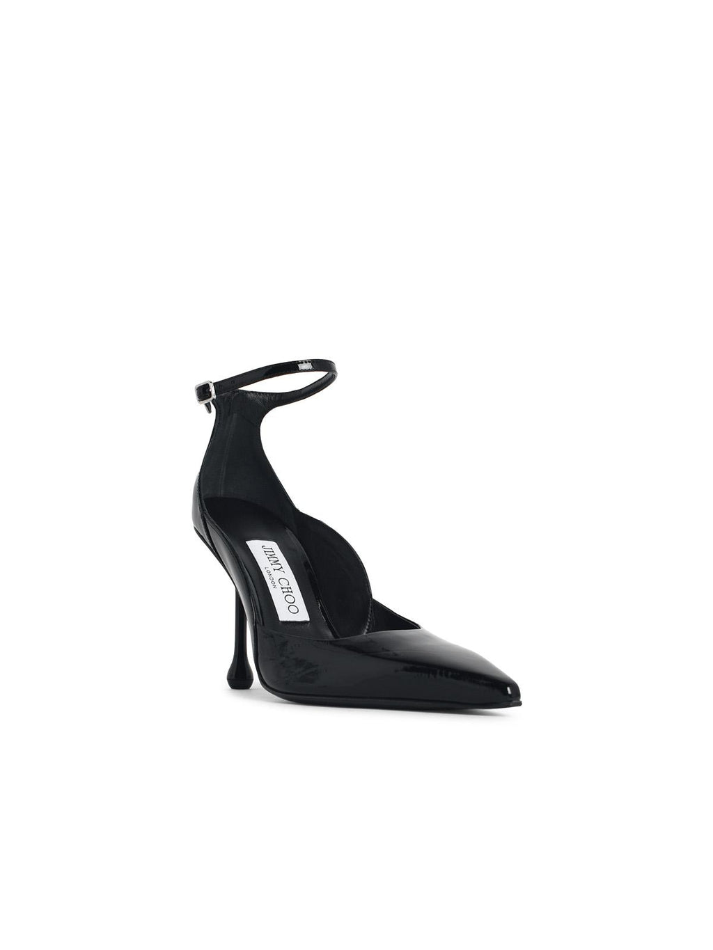 Jimmy Choo 'Quinci 95' Black Leather Pumps Women
