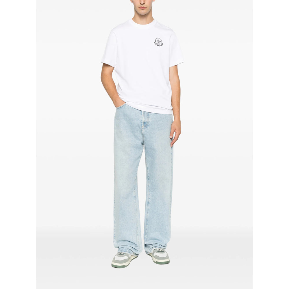 Moncler White Polo Shirts - T-Shirts Men