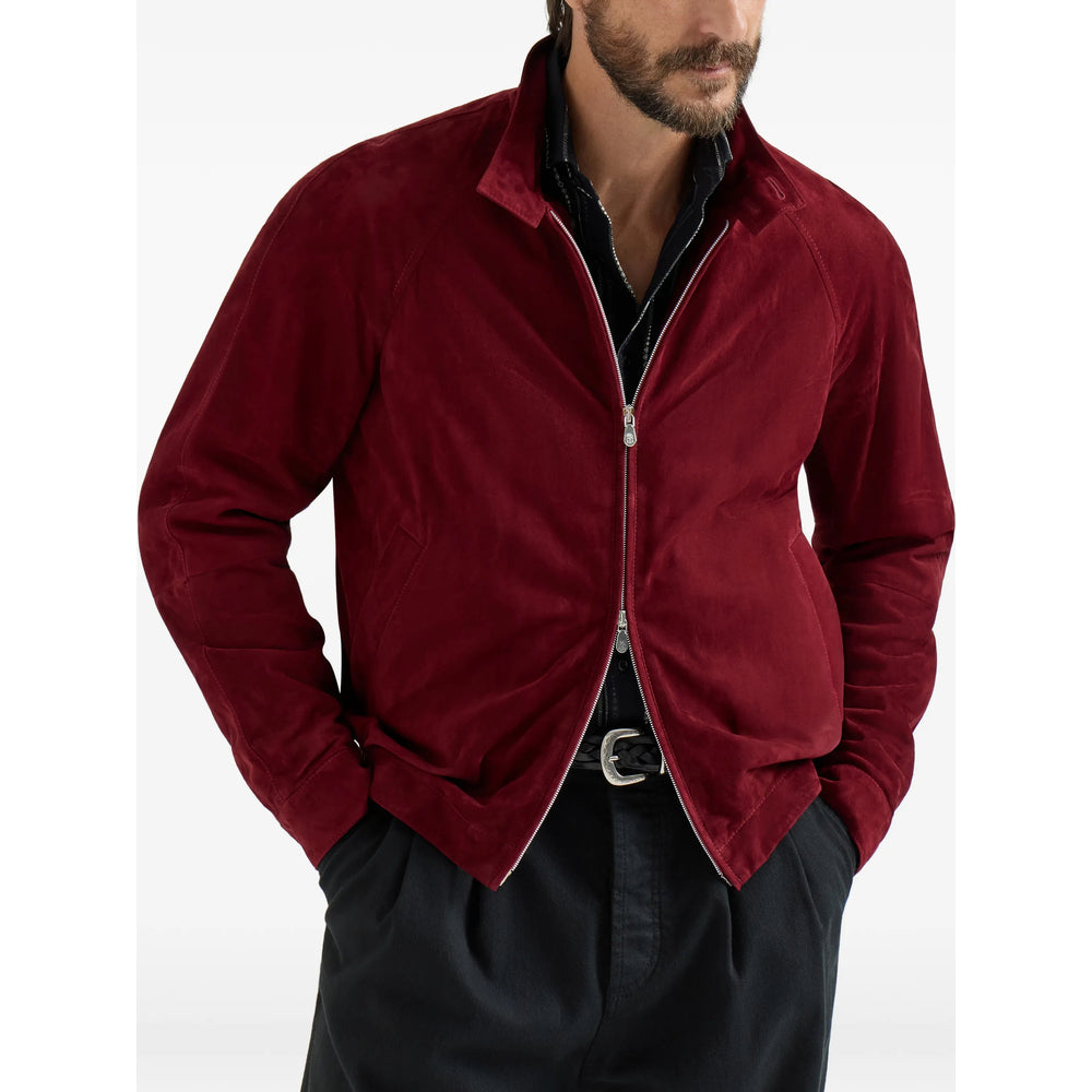 Brunello Cucinelli Red Jackets - Leather Jackets Men