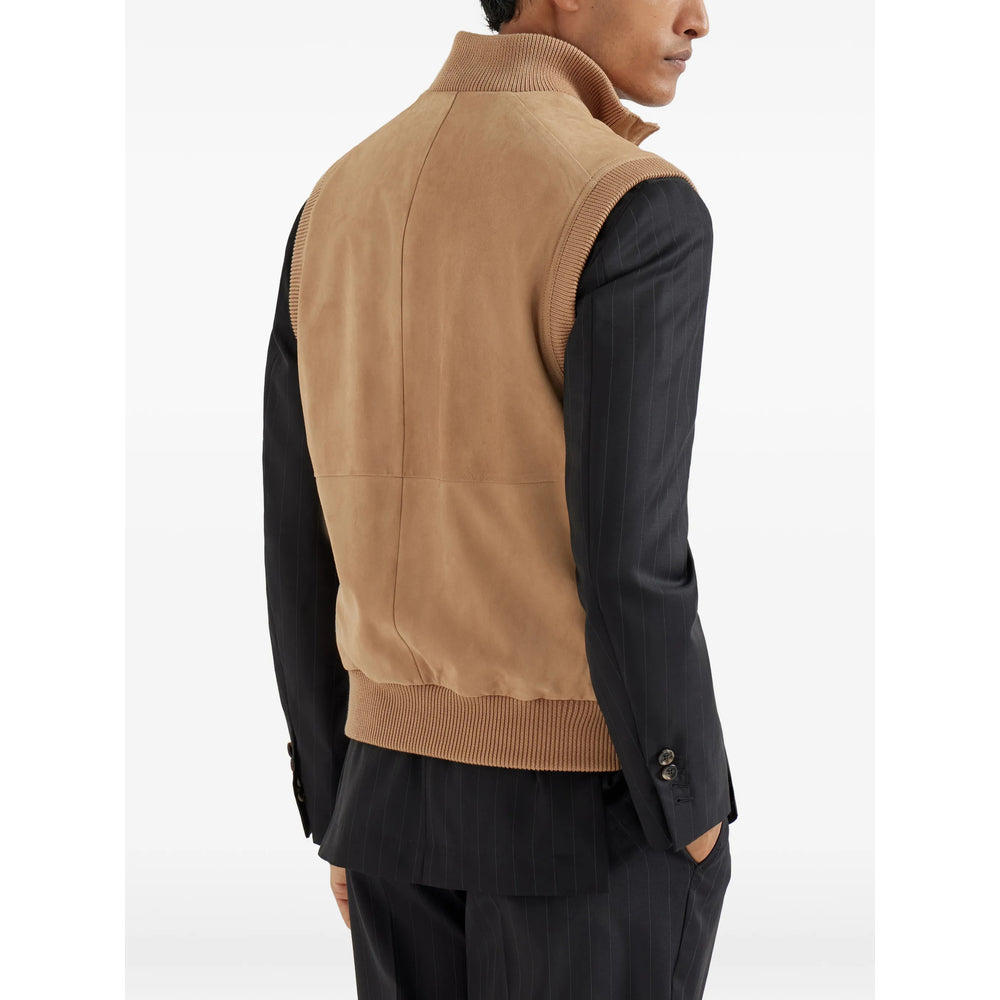 Brunello Cucinelli Neutrals Jackets - Waistcoats & Gilets Men