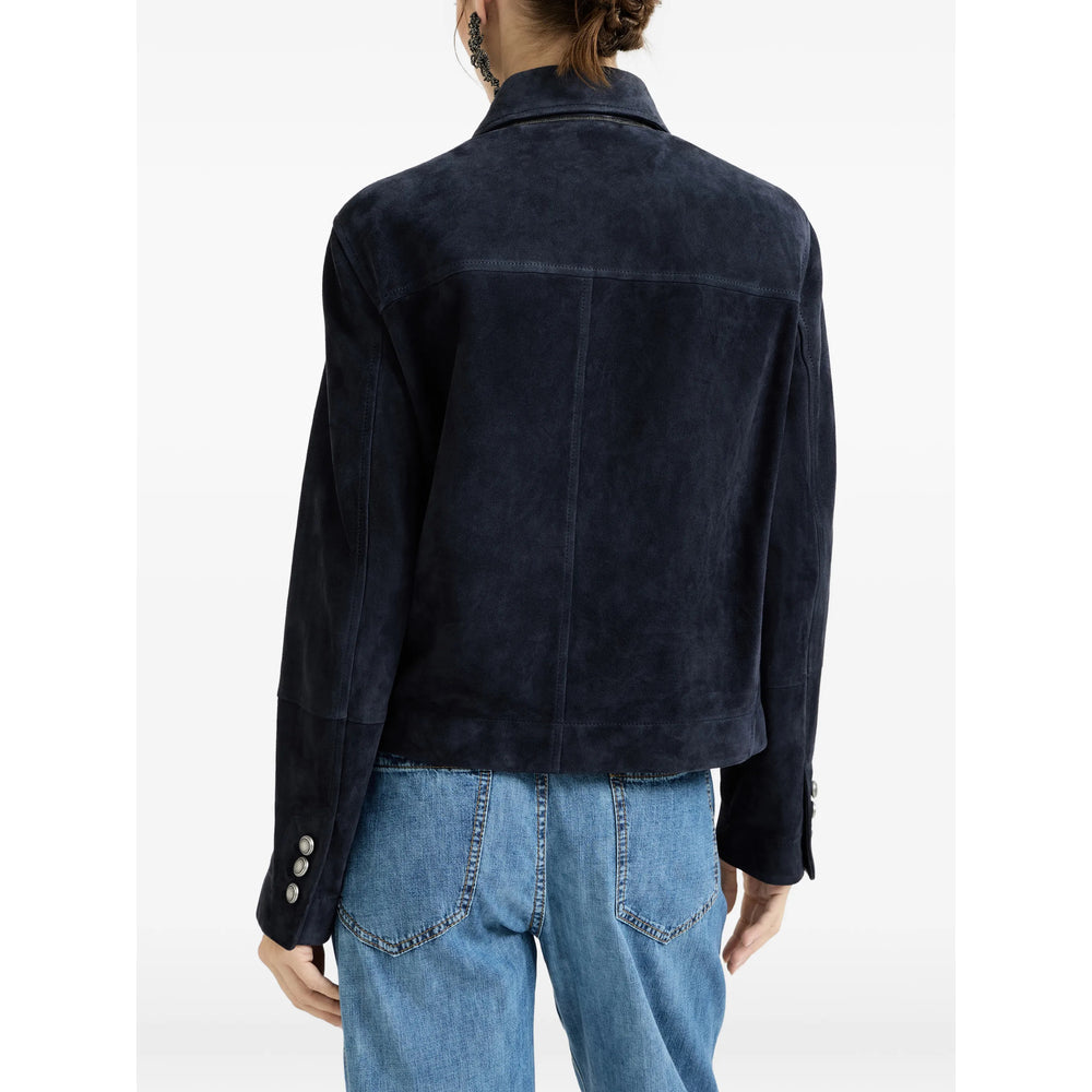 Brunello Cucinelli Blue Jackets - Leather Jackets Women