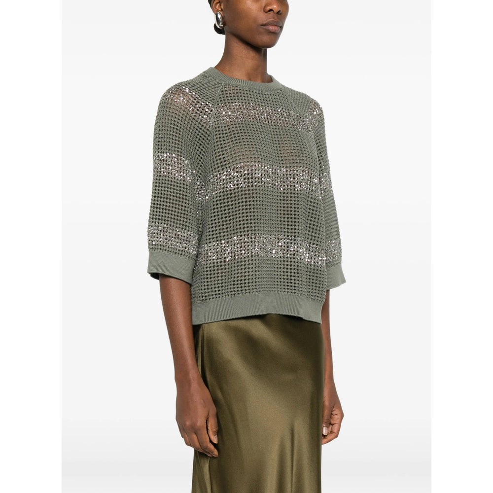 Brunello Cucinelli Green Knitwear - Jumpers Women