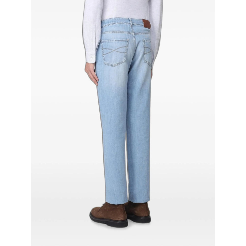 Brunello Cucinelli Blue Denim - Regular & Straight-Leg Jeans Men