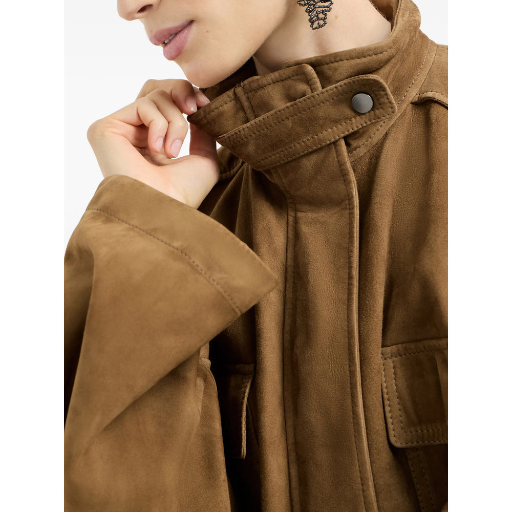 Brunello Cucinelli Brown Jackets - Military Jackets Women