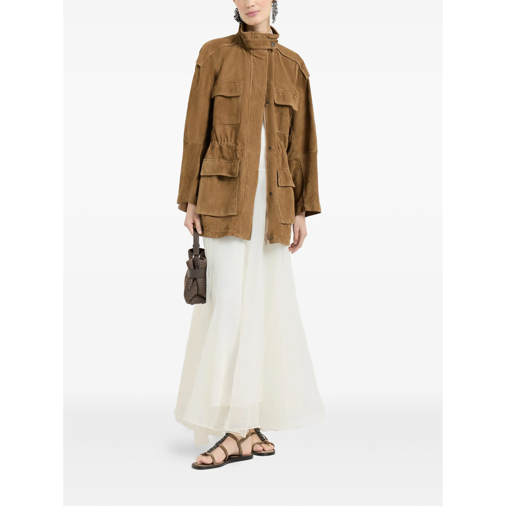 Brunello Cucinelli Brown Jackets - Military Jackets Women