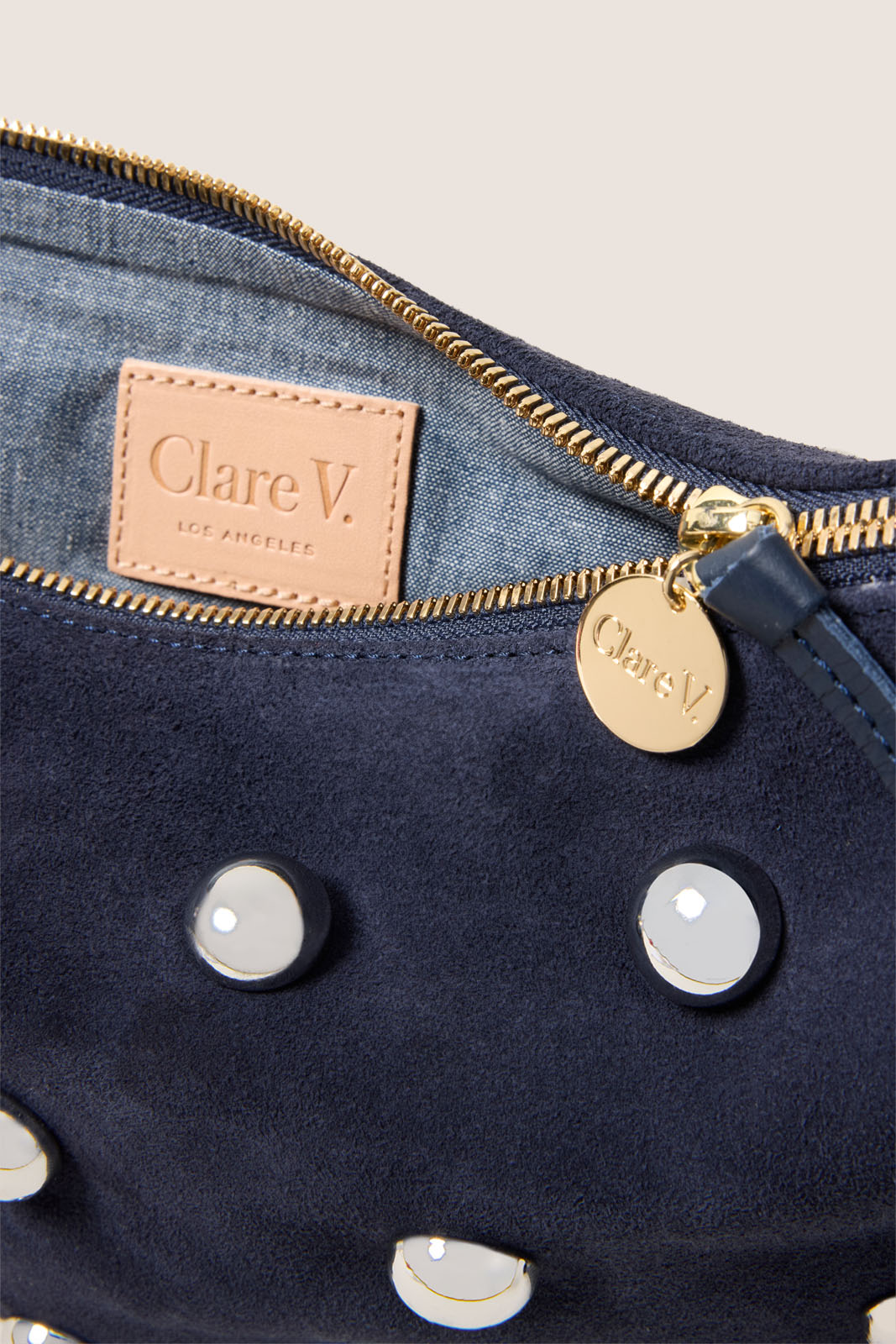 Women's Studded Lune Bag