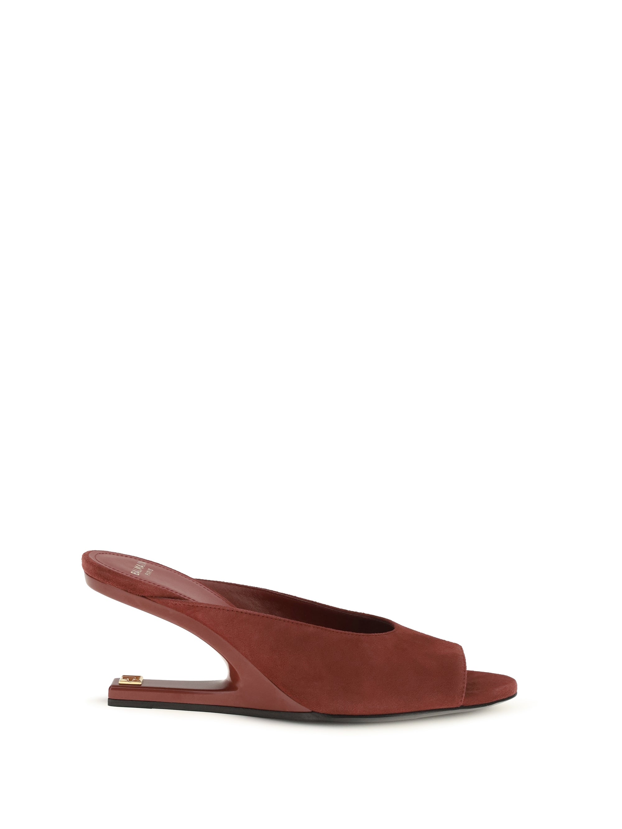 Balmain Women Suede Open-Toe Mules