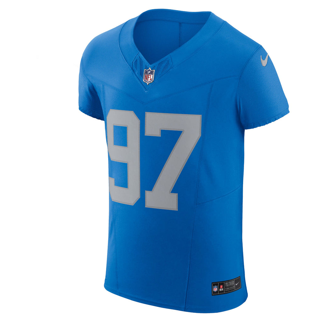 Detroit Lions Aidan Hutchinson Blue Alternate Vapor F.U.S.E. Elite Jersey