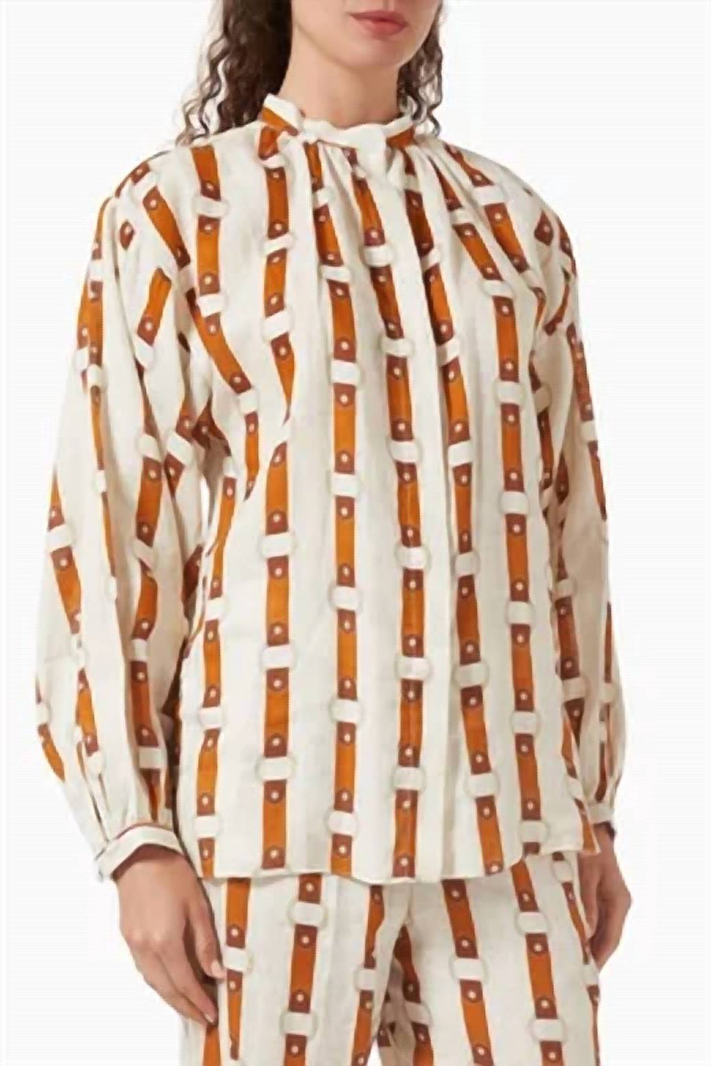 Don Simon Blouse Linen Shirt In Horse Reins Rie
