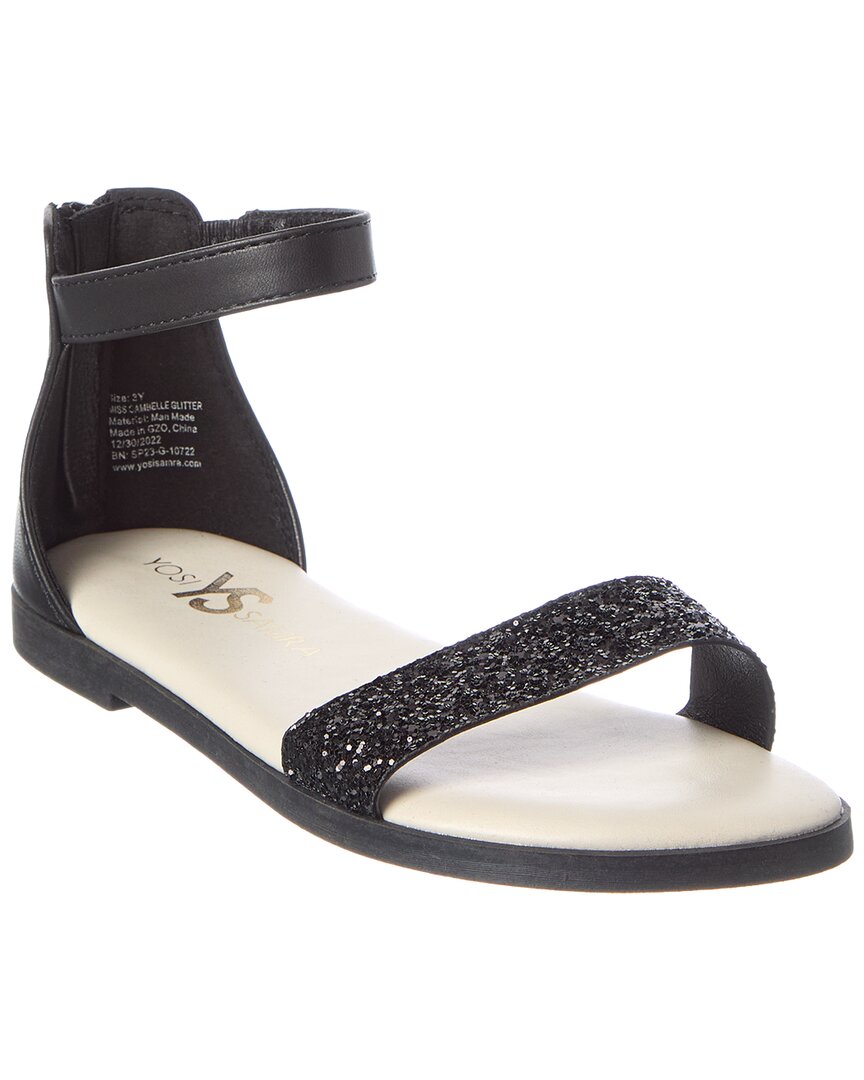 Yosi Samra Miss Cambelle Glitter Leather Sandal