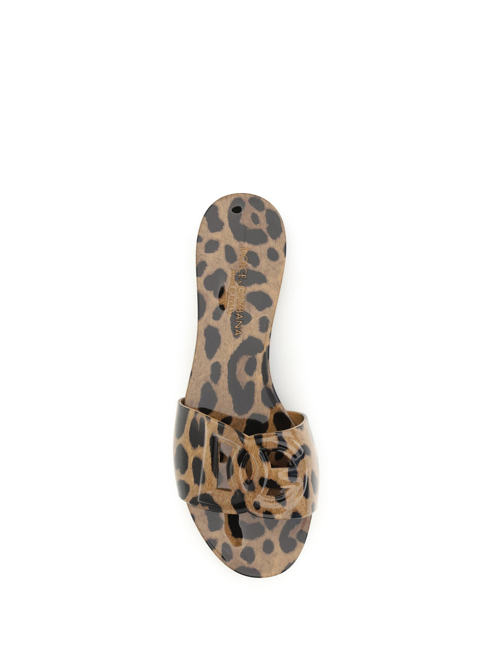 Dolce & Gabbana Women Rubber Sandals With Leopard Print