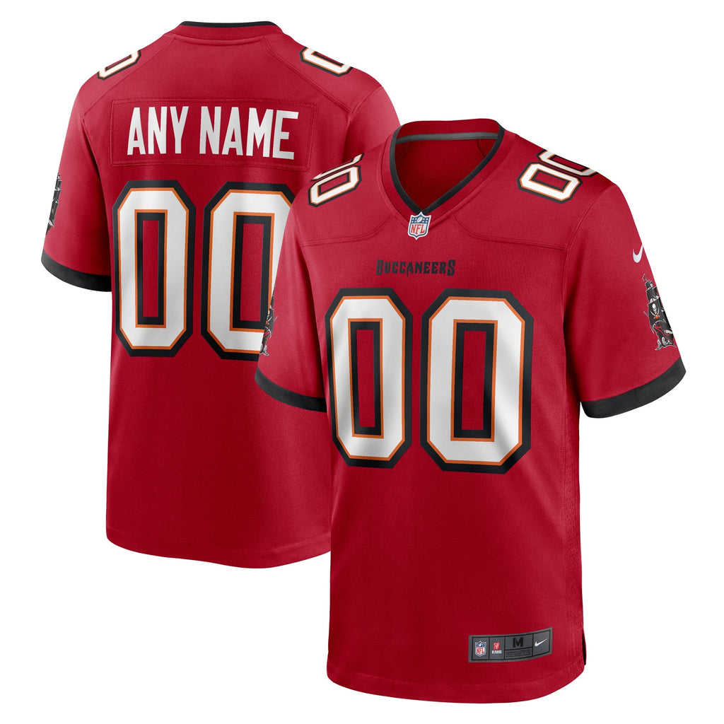 Red Tampa Bay Buccaneers Team Custom Game Jersey