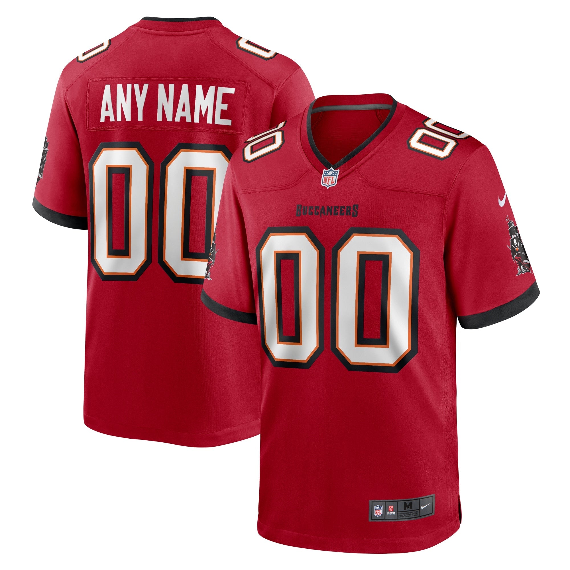 Red Tampa Bay Buccaneers Team Custom Game Jersey