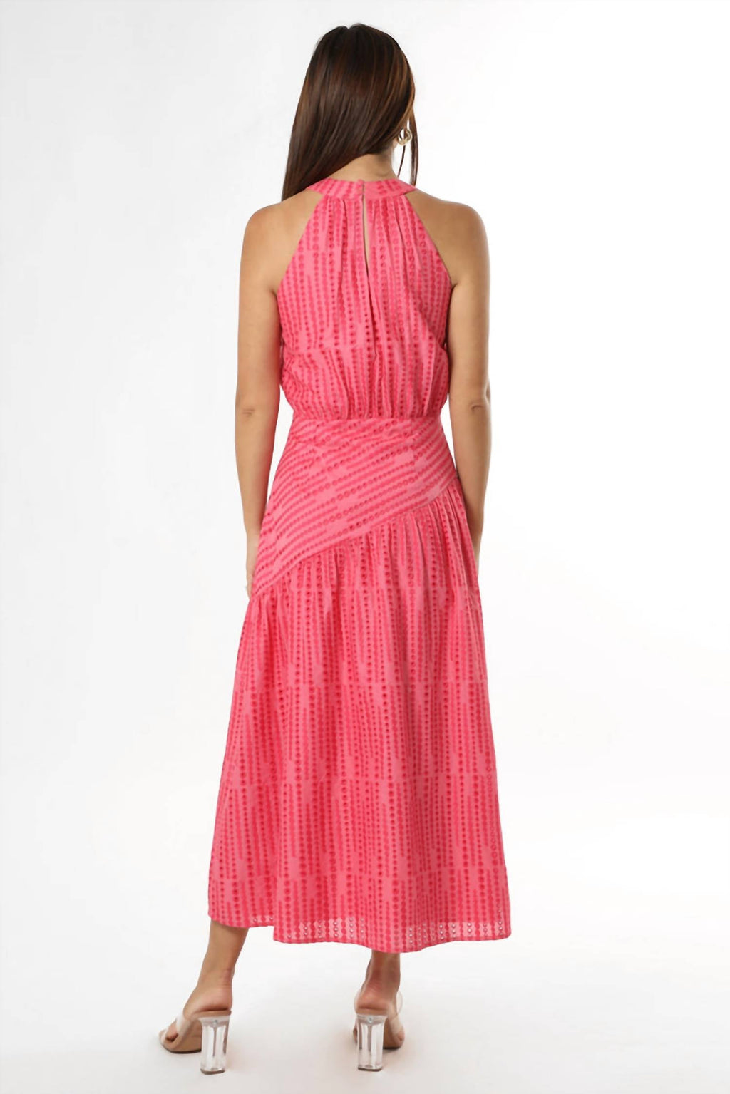 Sophie Halter Midi Dress In Pink