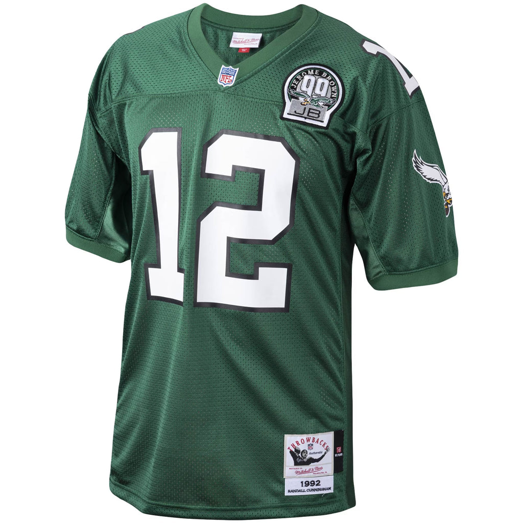 Philadelphia Eagles 1992 Randall Cunningham Mitchell & Ness Green Authentic Throwback Retired Player Jersey