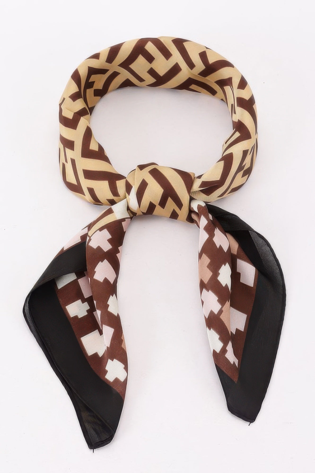Multi Print Geometric Bandana for Neck or Wrist
