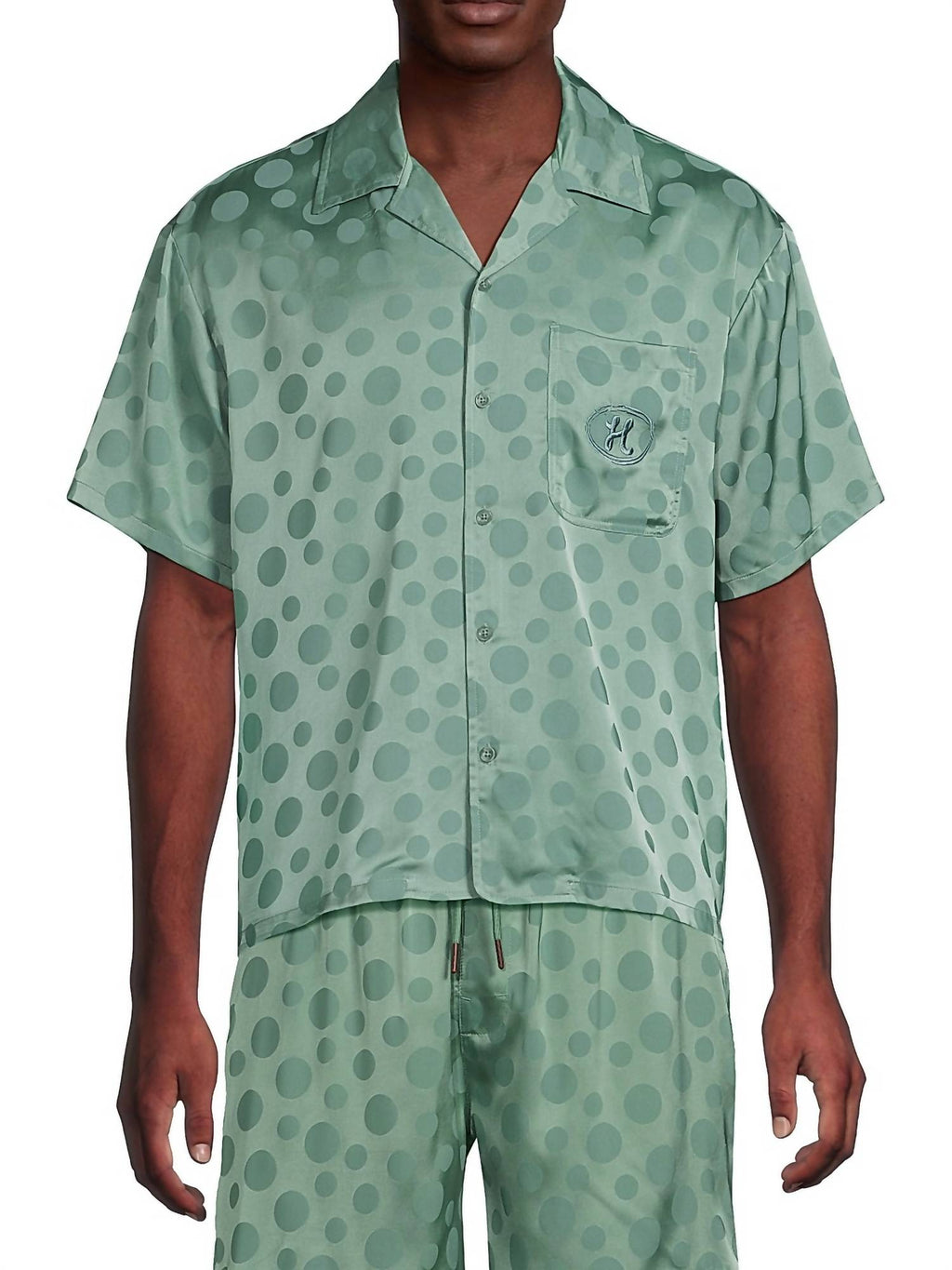 Polka Dot Shirt In Green