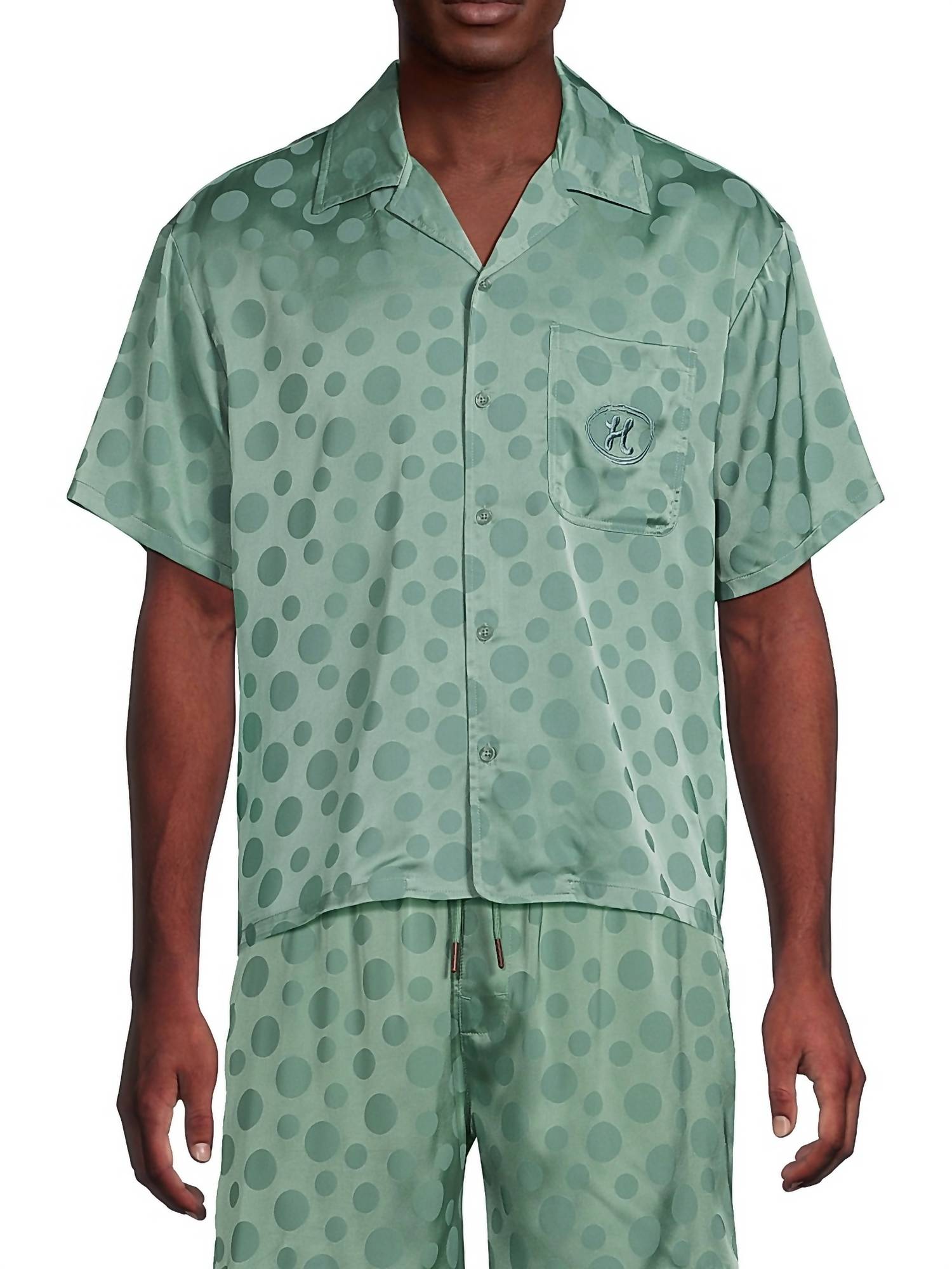 Polka Dot Shirt In Green