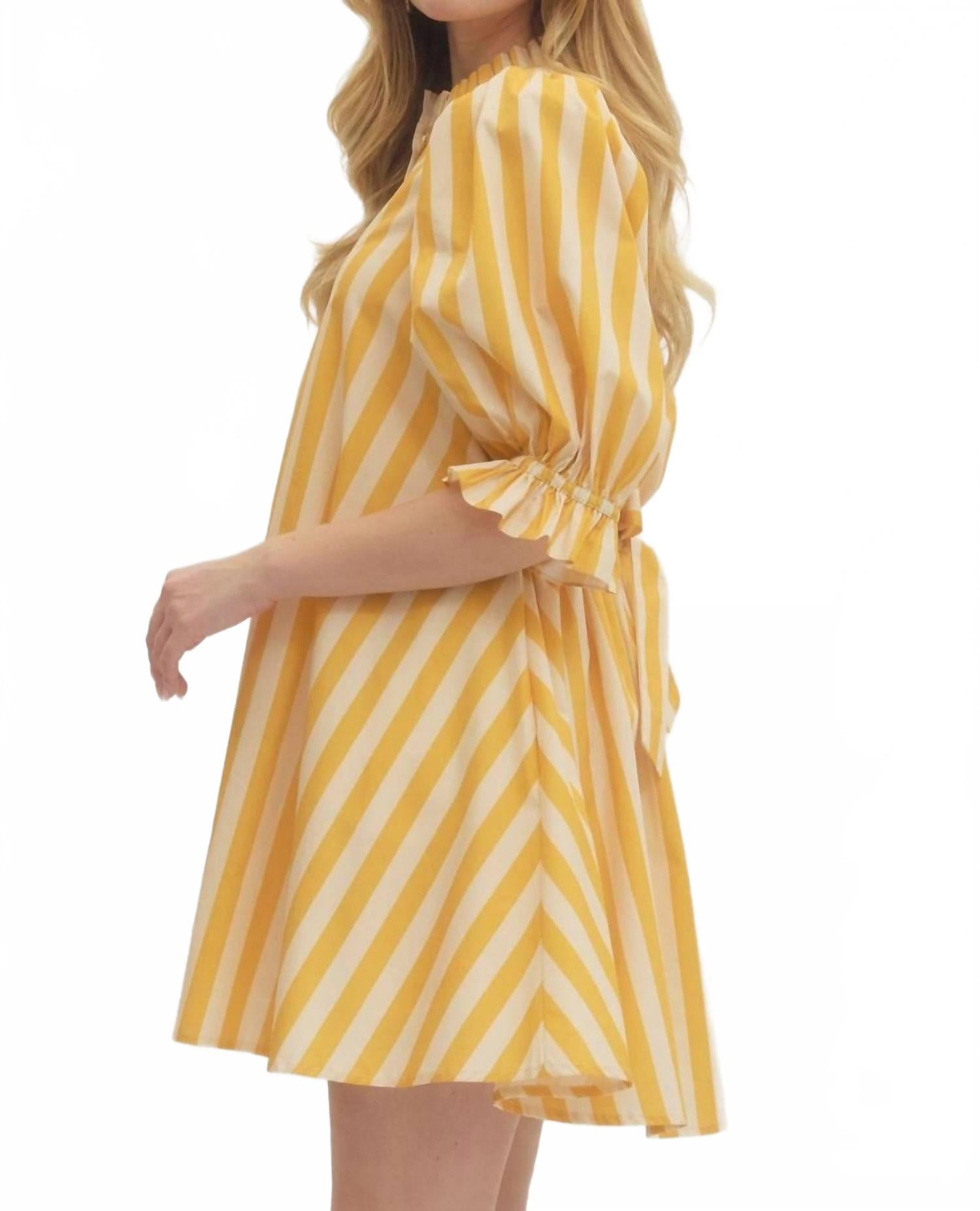 Free To Be Fab Dress In Yellow