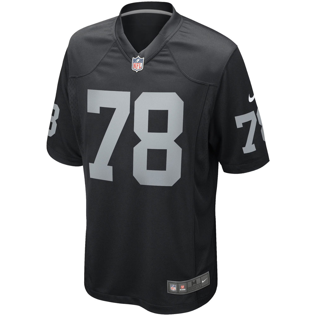 Las Vegas Raiders Art Shell Black Game Retired Player Jersey