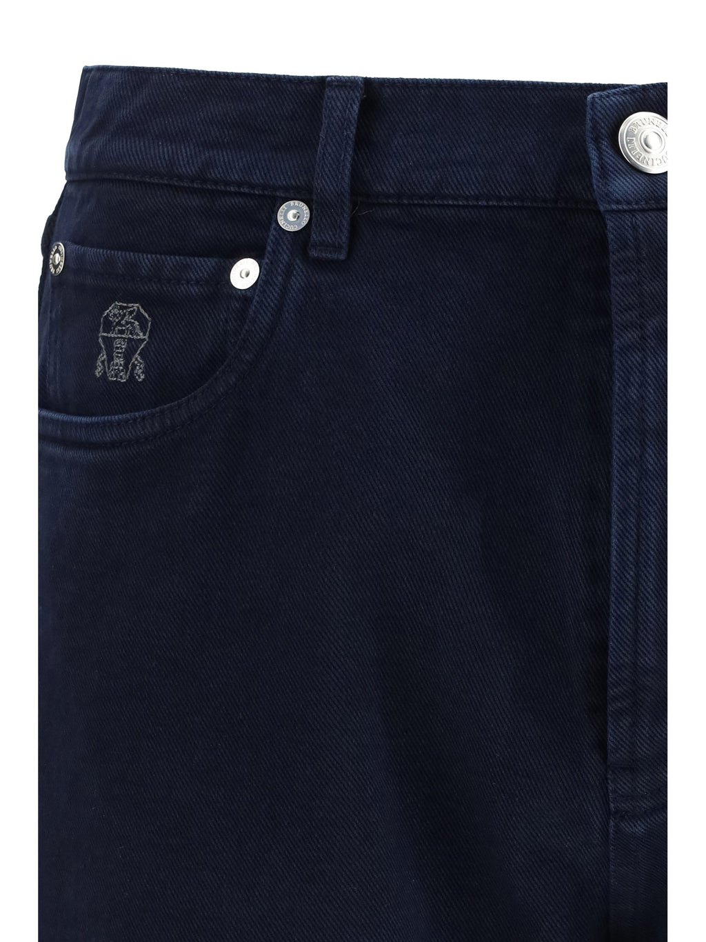 Brunello Cucinelli Men Garment-Dyed Denim Pants