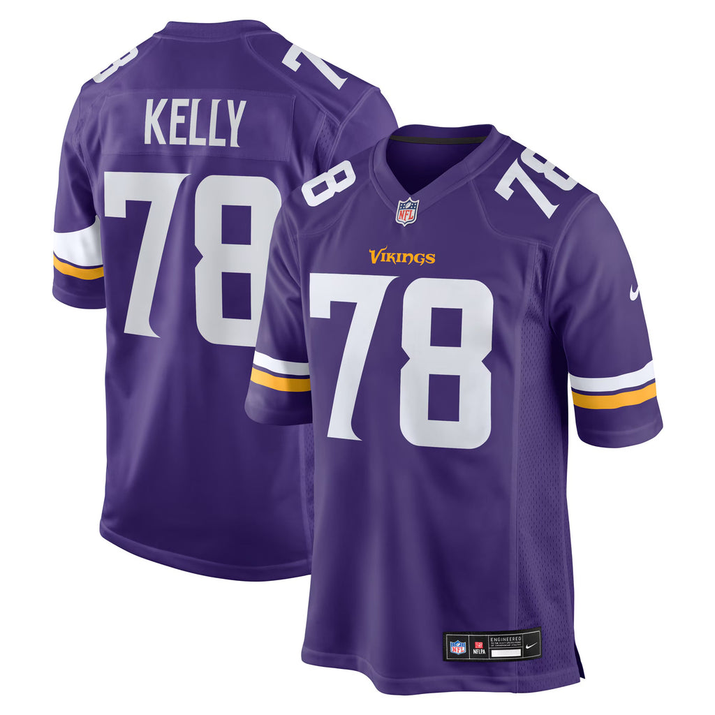 Minnesota Vikings Ryan Kelly Purple Team Game Jersey