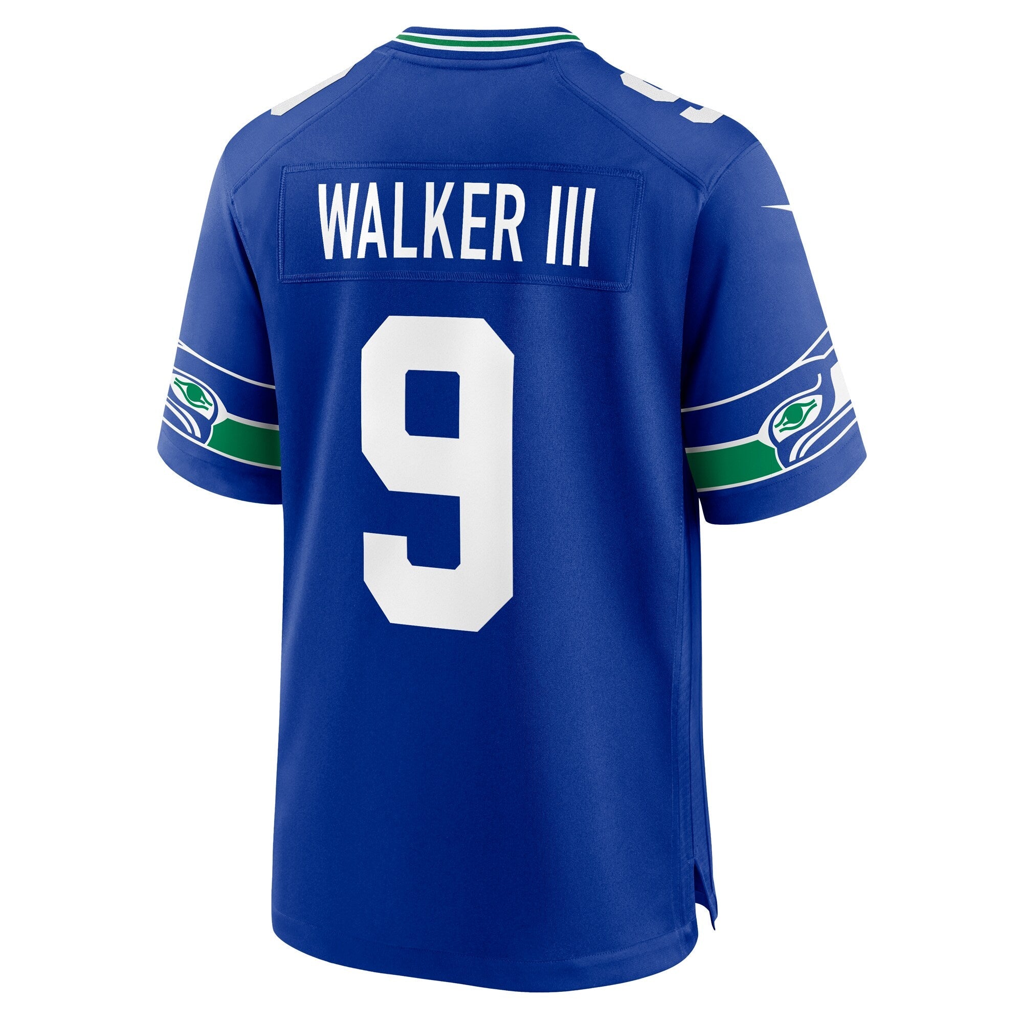 Seattle Seahawks Kenneth Walker III Royal Throwback Player Game Jersey
