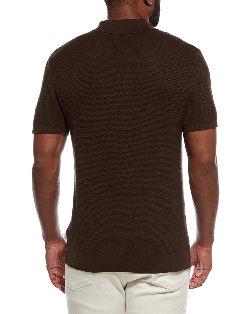 Onia Textured Knit Polo Shirt
