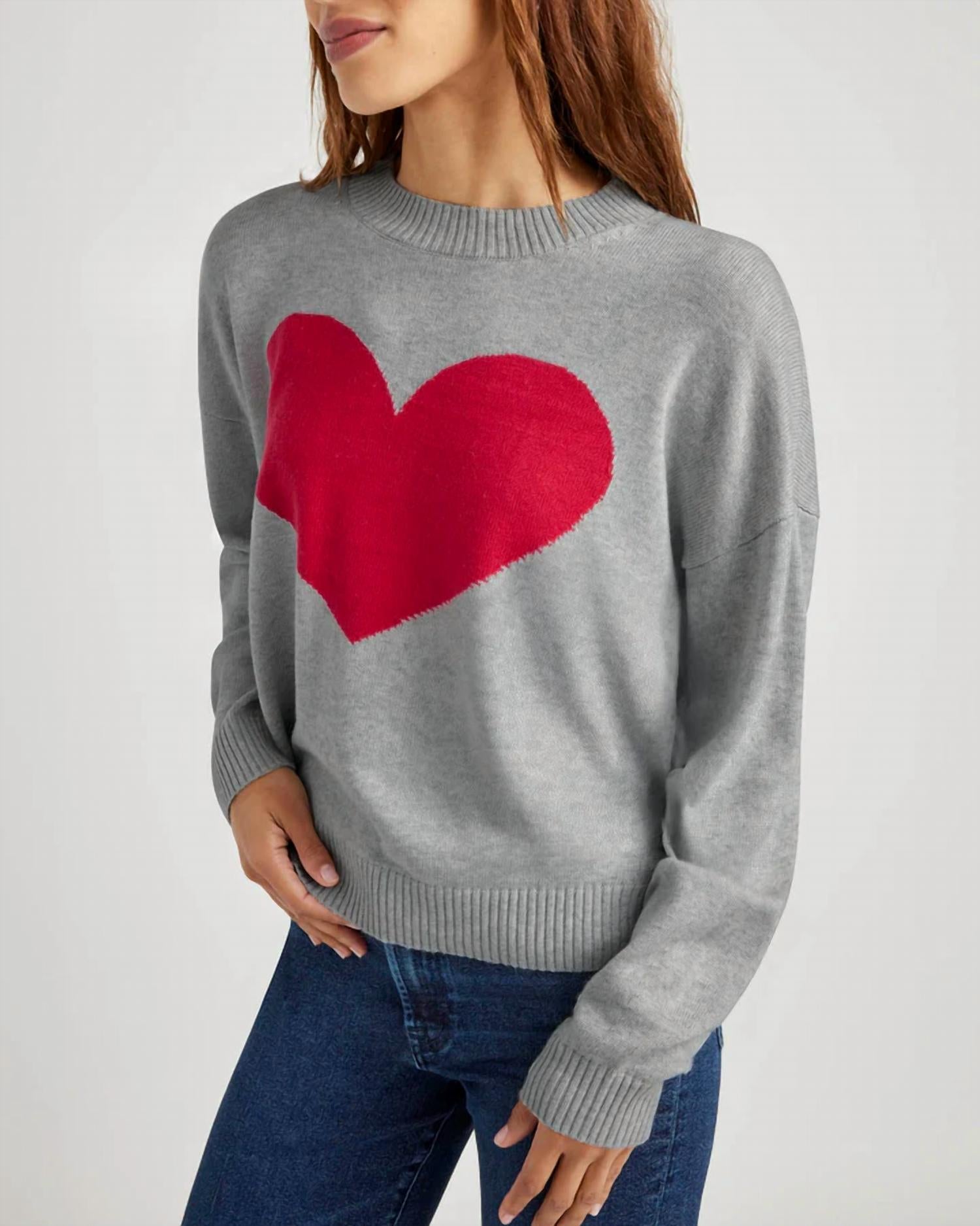 Layton Love Sweater In Grey