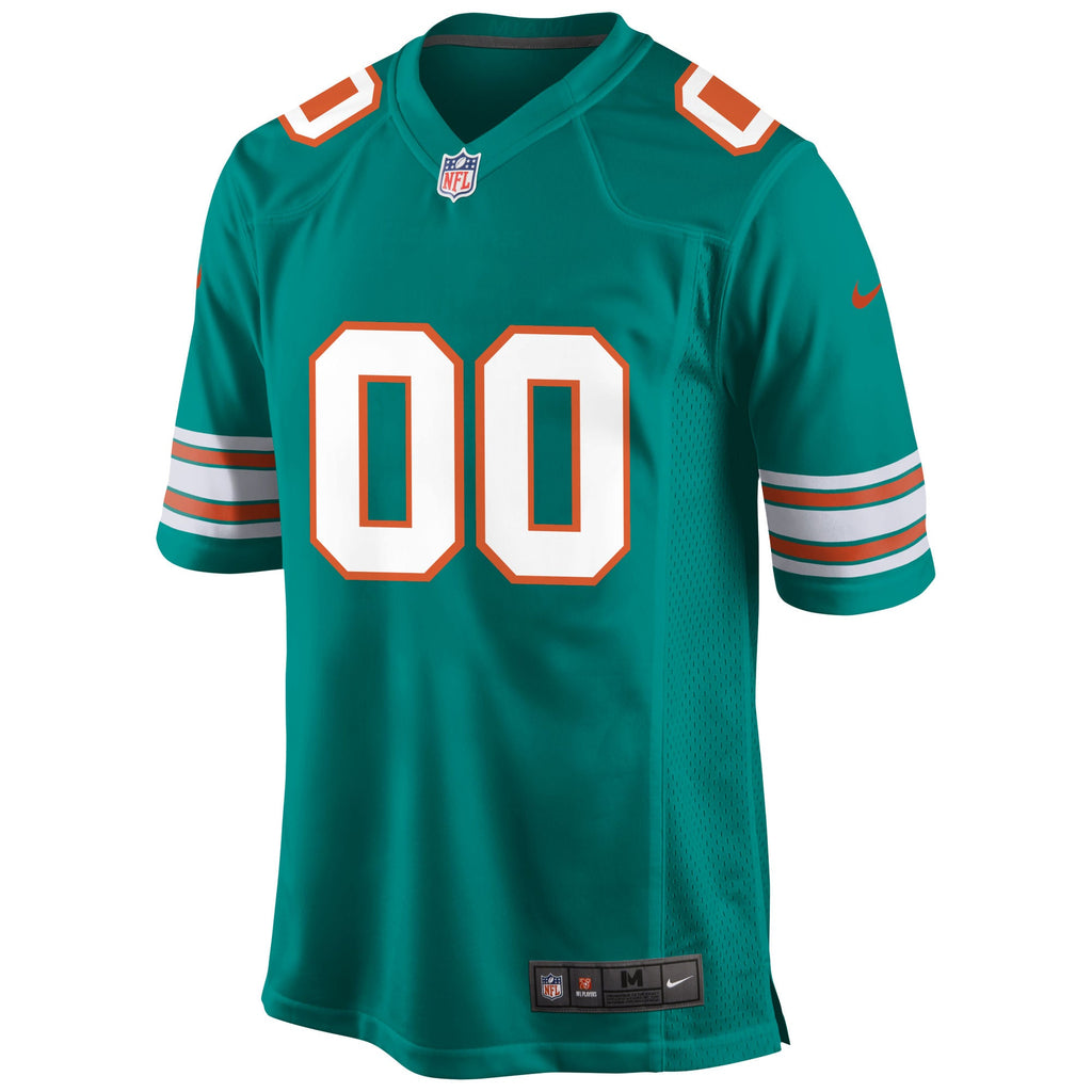 Miami Dolphins Aqua Alternate Custom Game Jersey