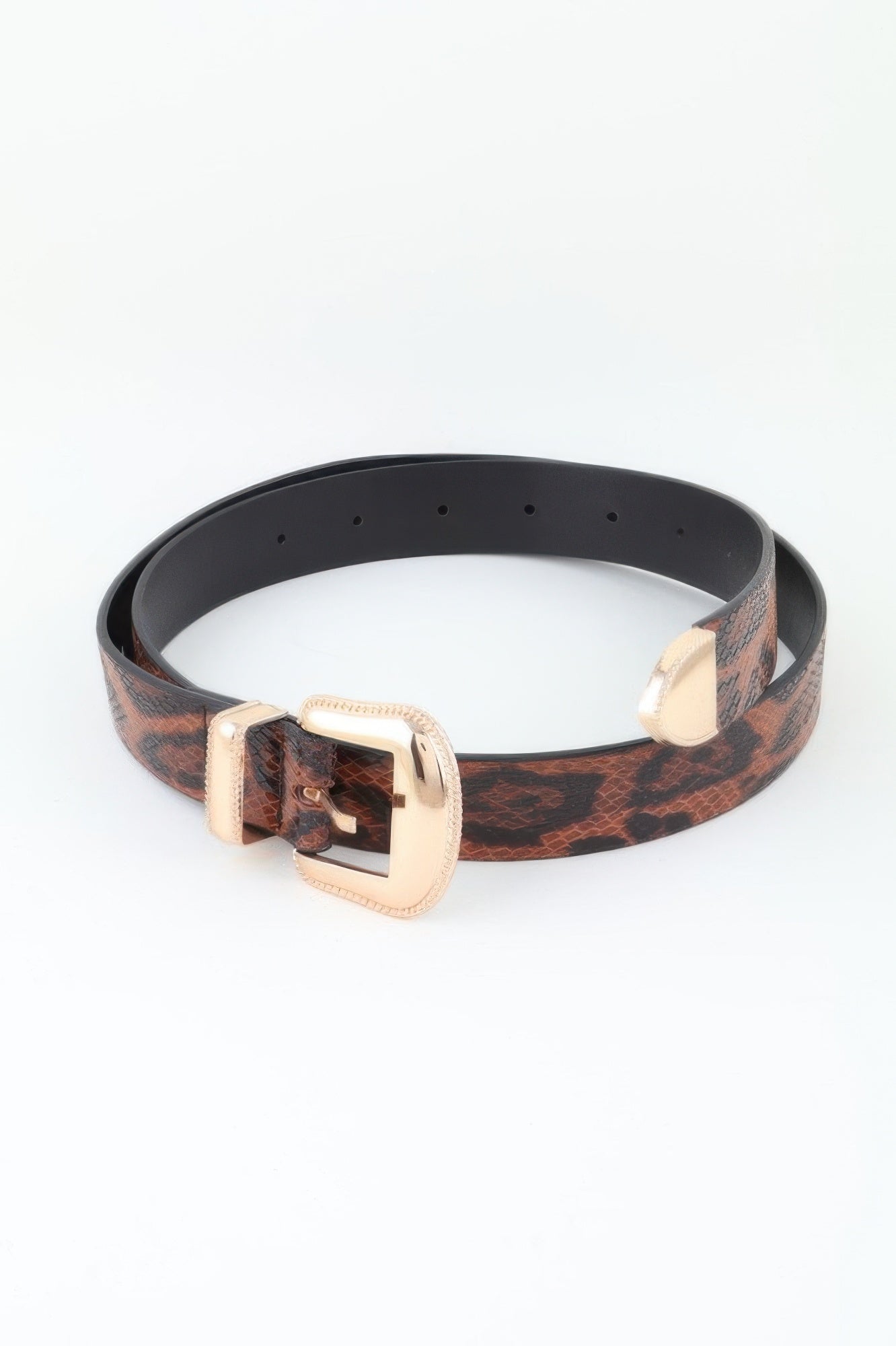 Wild Luxe Two Buckle Leopard Belt