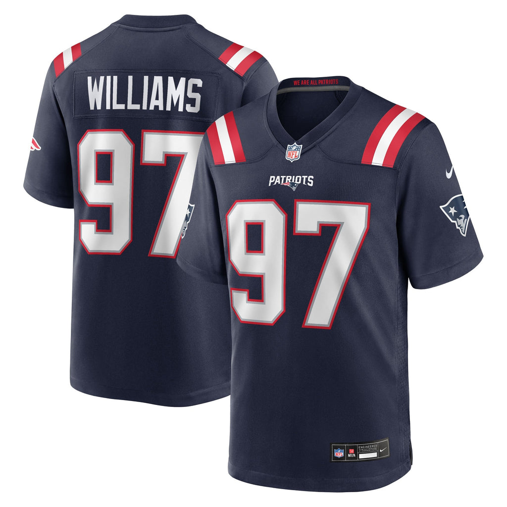 New England Patriots Milton Williams Navy Game Player Jersey