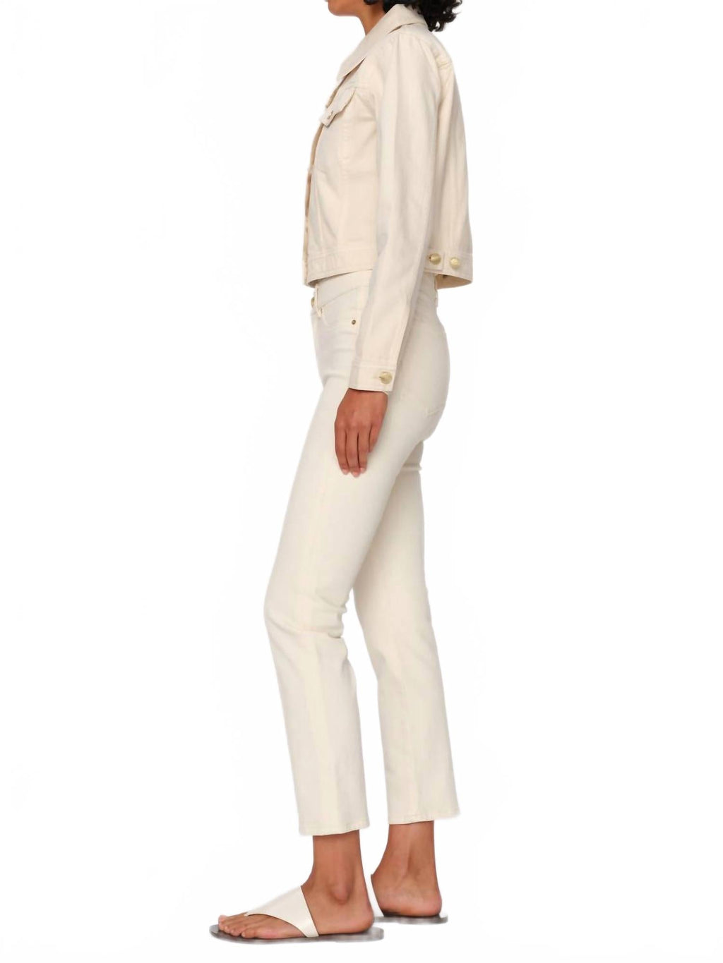 Mara Straight Mid Rise Instasculpt Anke Jeans In Ecru