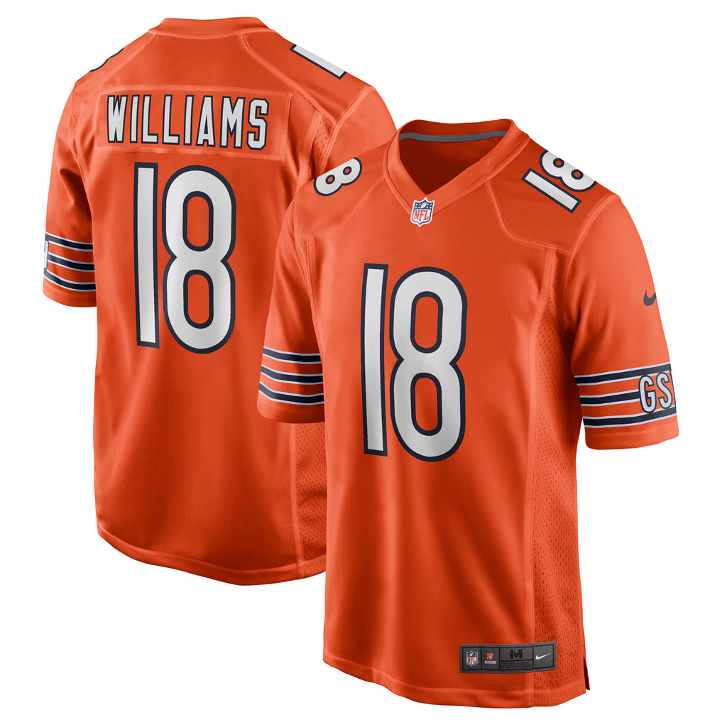 Chicago Bears Caleb Williams Orange Alternate Player Game Jersey