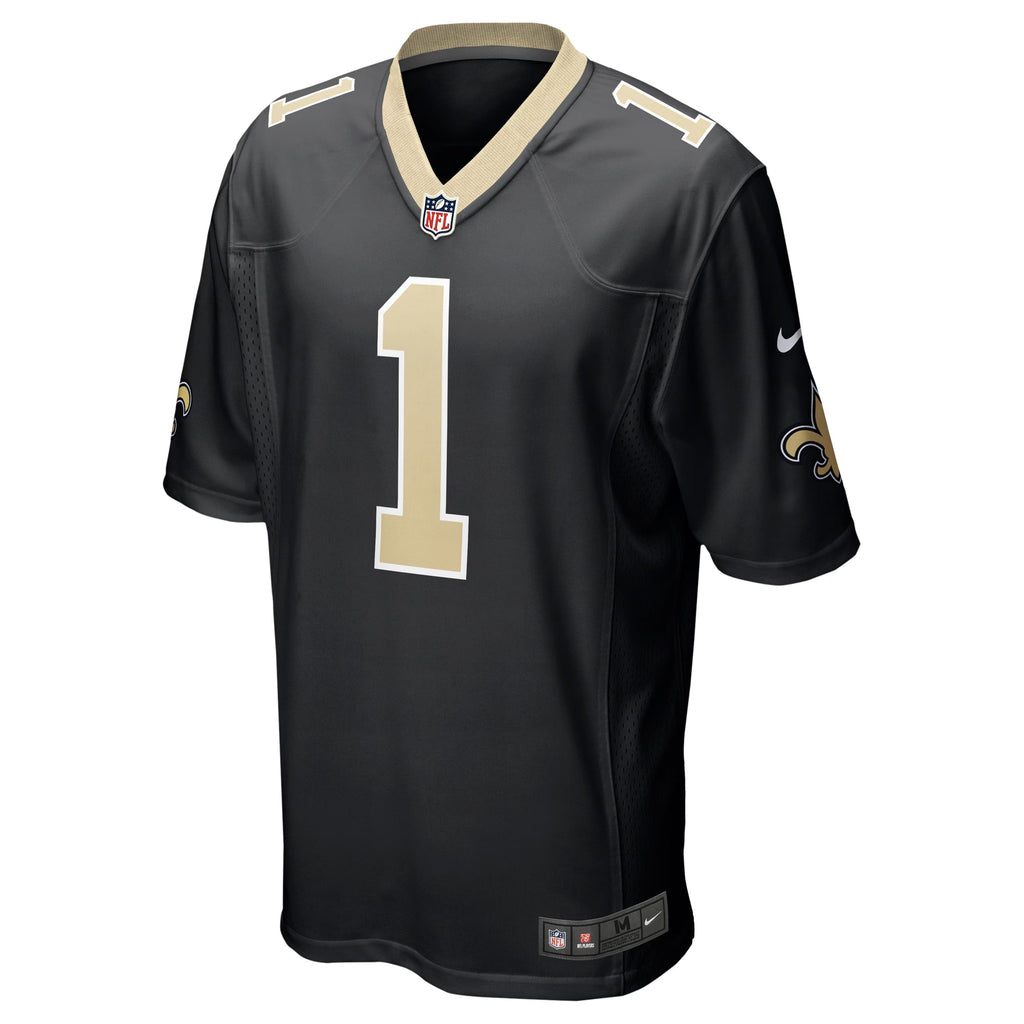 New Orleans Saints Number 1 Dad Black Game Jersey