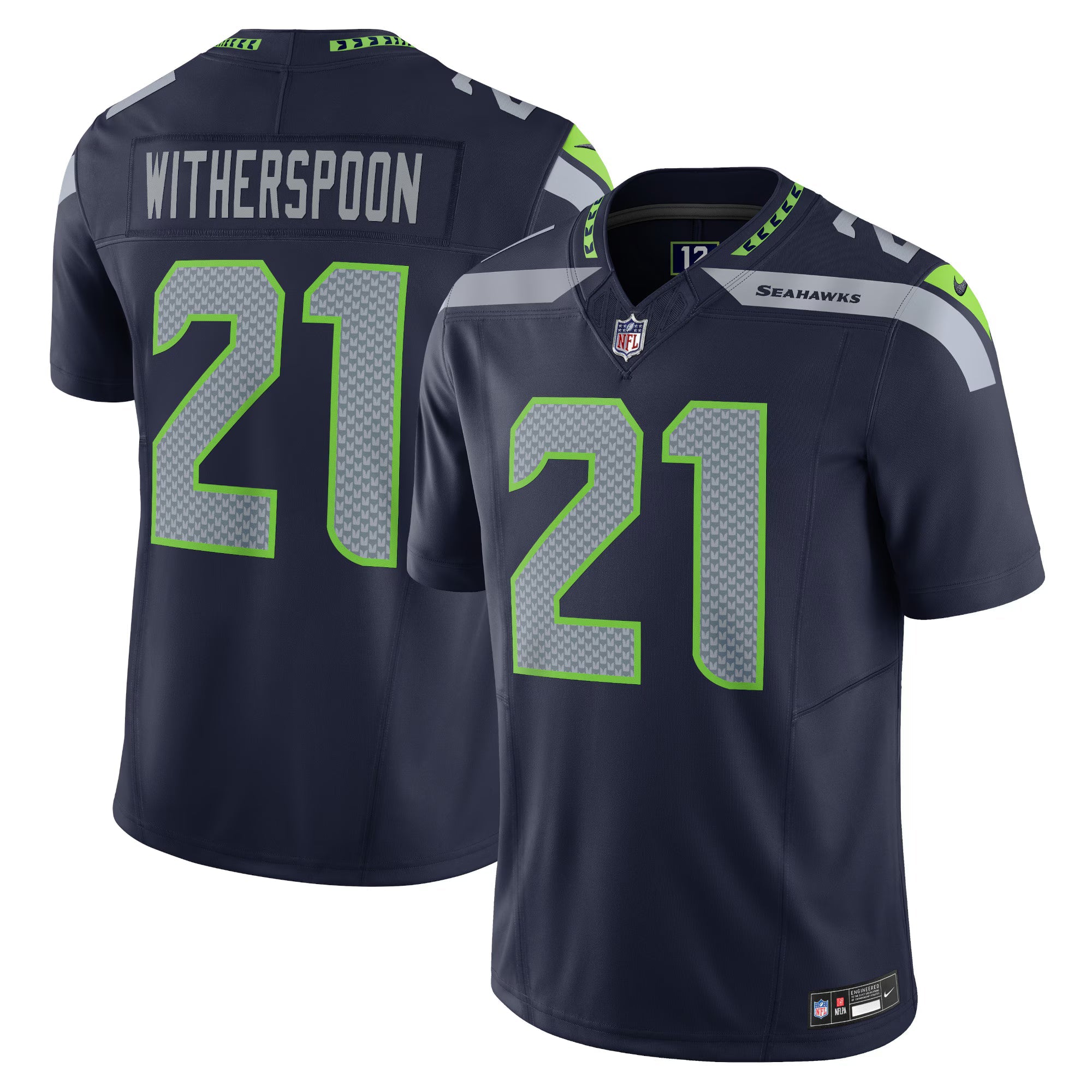Seattle Seahawks Devon Witherspoon Navy Vapor F.U.S.E. Limited Jersey
