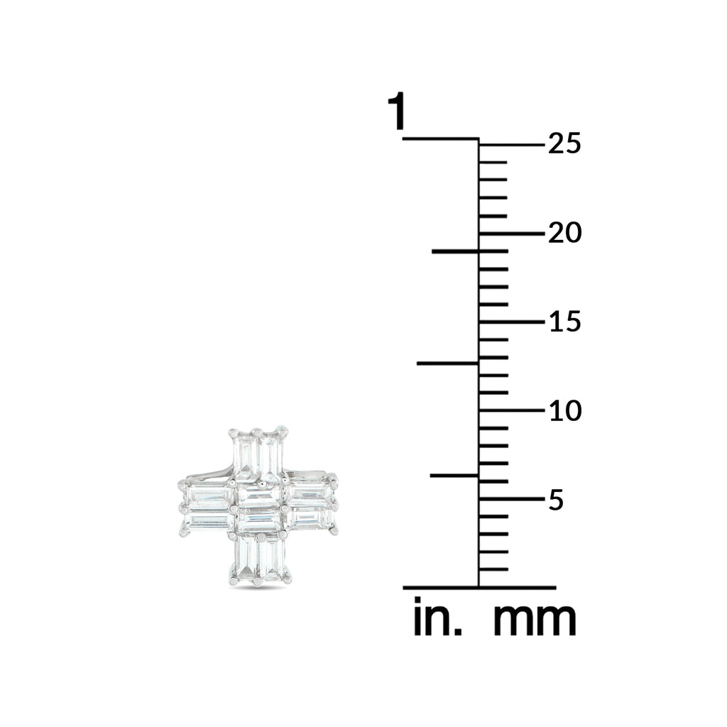 LB Exclusive 18K White Gold 0.50ct Diamond Cross Pendant MF16-041326