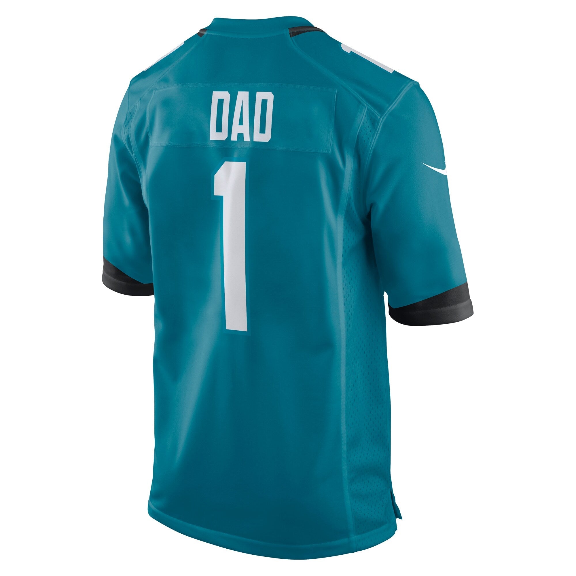 Jacksonville Jaguars Number 1 Dad Teal Game Jersey