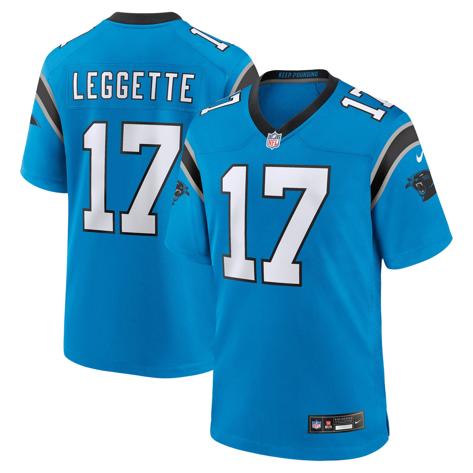 Carolina Panthers Xavier Legette Blue Alternate Game Jersey