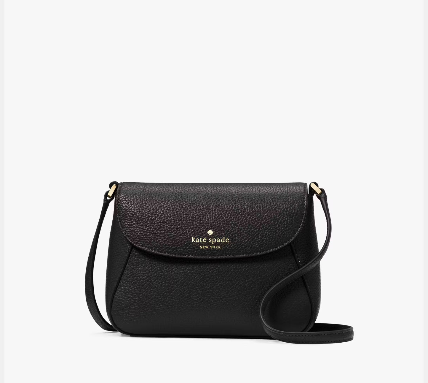 NWT Kate Spade Monica Small Flap Crossbody Leather Bag In Black