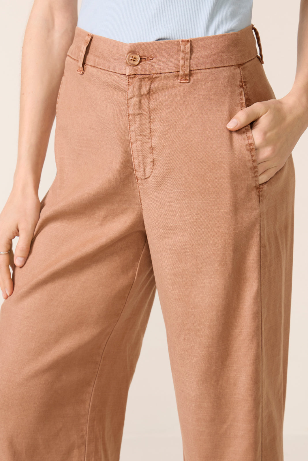 Women's Joelle Stretch Linen Crop Pants