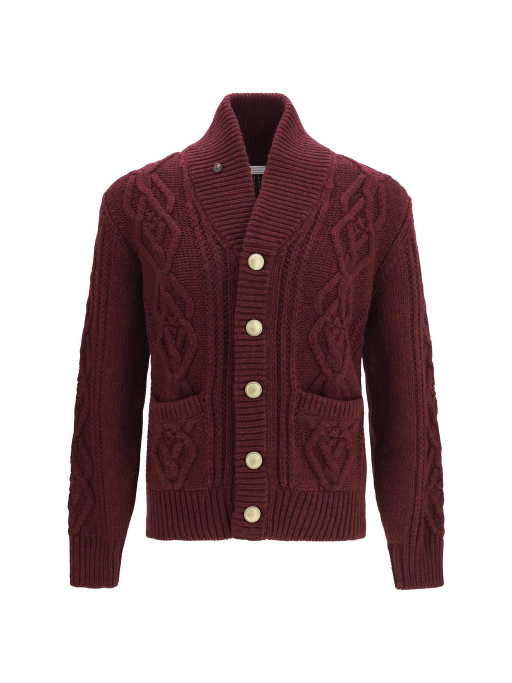 Brunello Cucinelli Men Cable-Knit Cashmere Cardigan