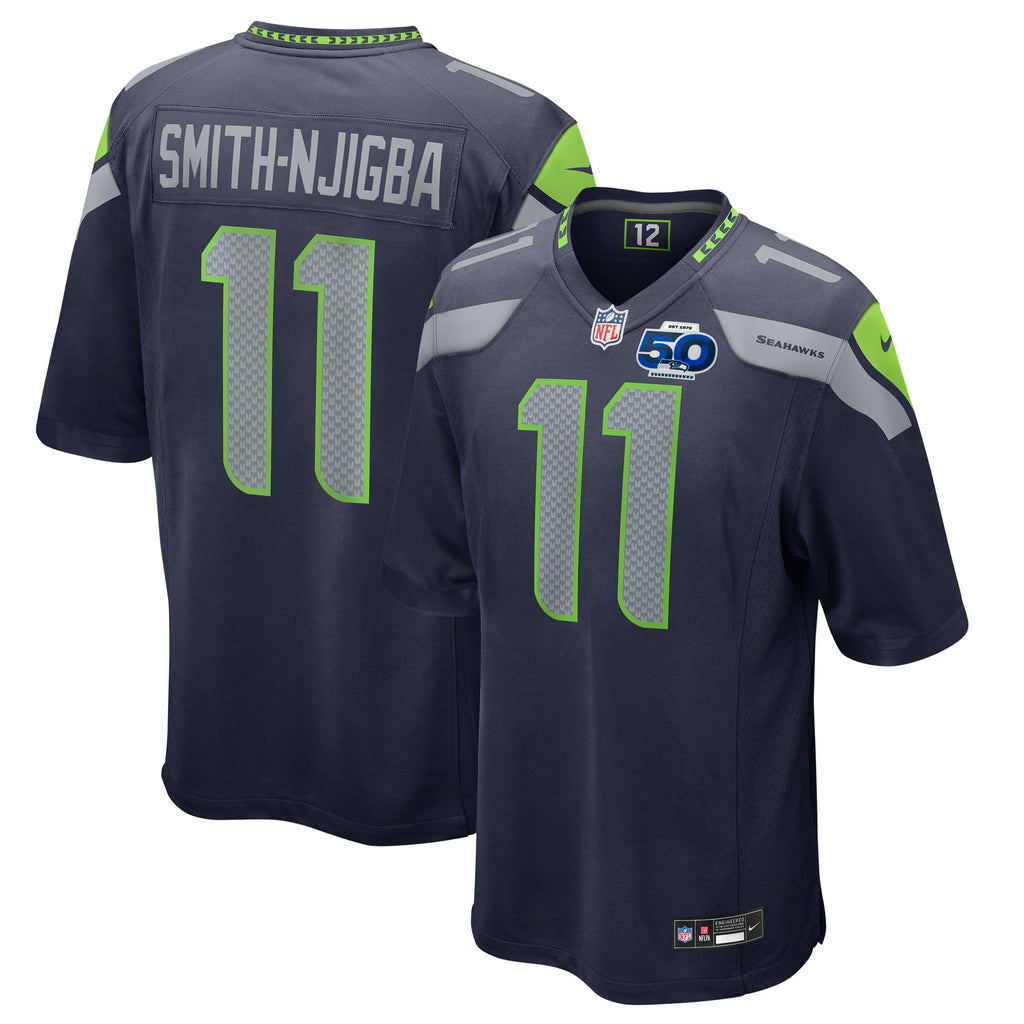 Seattle Seahawks Jaxon Smith-Njigba College Navy Team 50th Season Game Jersey
