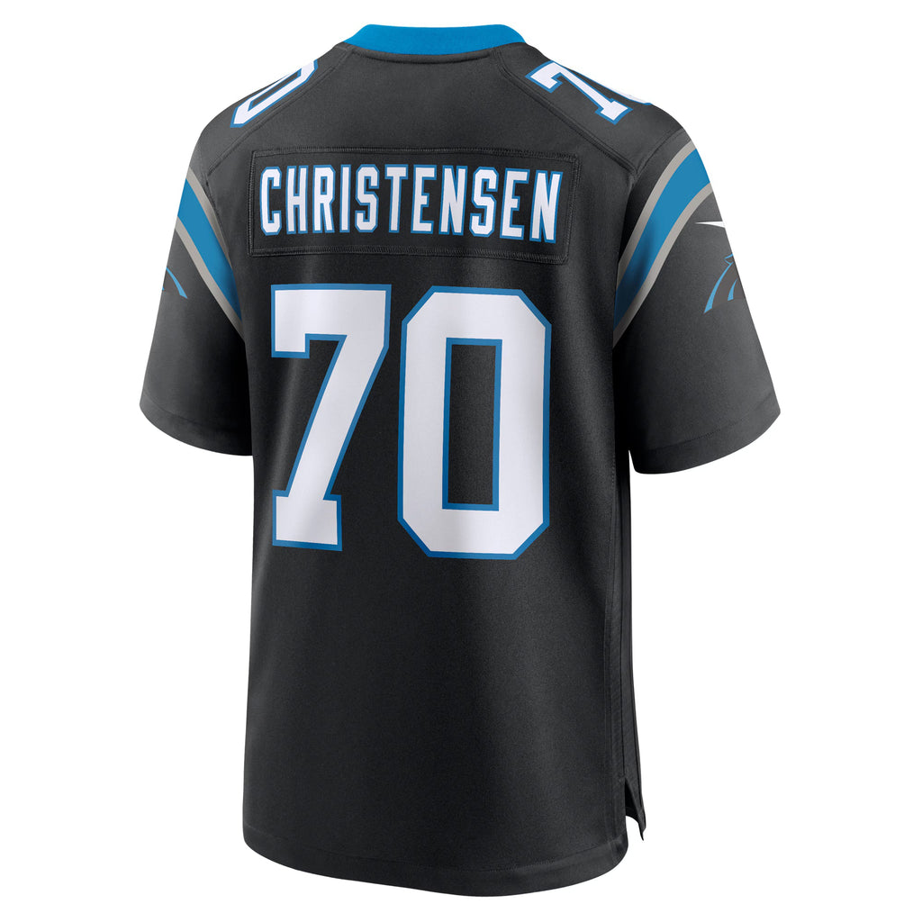 Carolina Panthers Brady Christensen Black Team Game Jersey