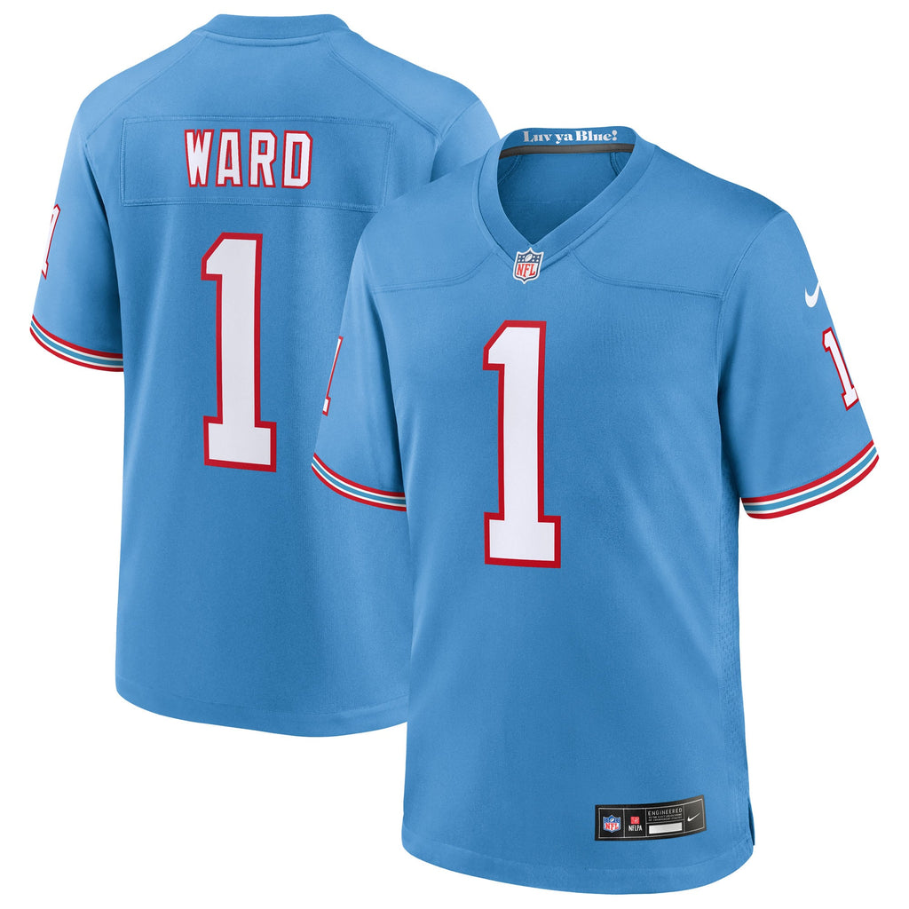 Tennessee Titans Cameron Ward Light Blue 2025 NFL Draft First Round Pick 2nd Alternate Game Jersey