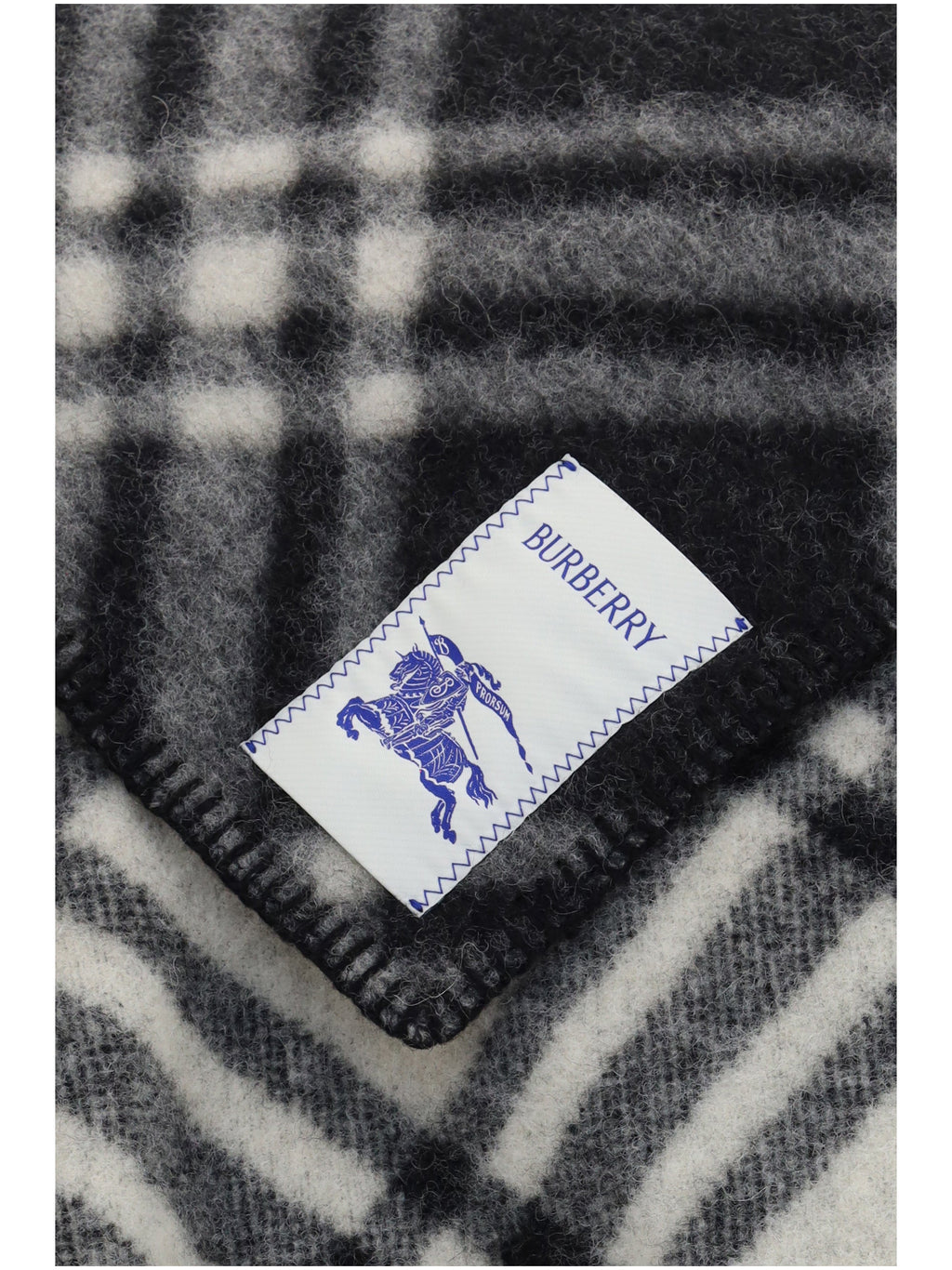 Burberry Women Short Wool Check Poncho