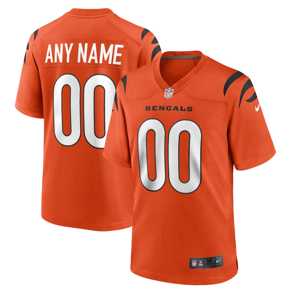 Cincinnati Bengals Orange Alternate Game Custom Jersey