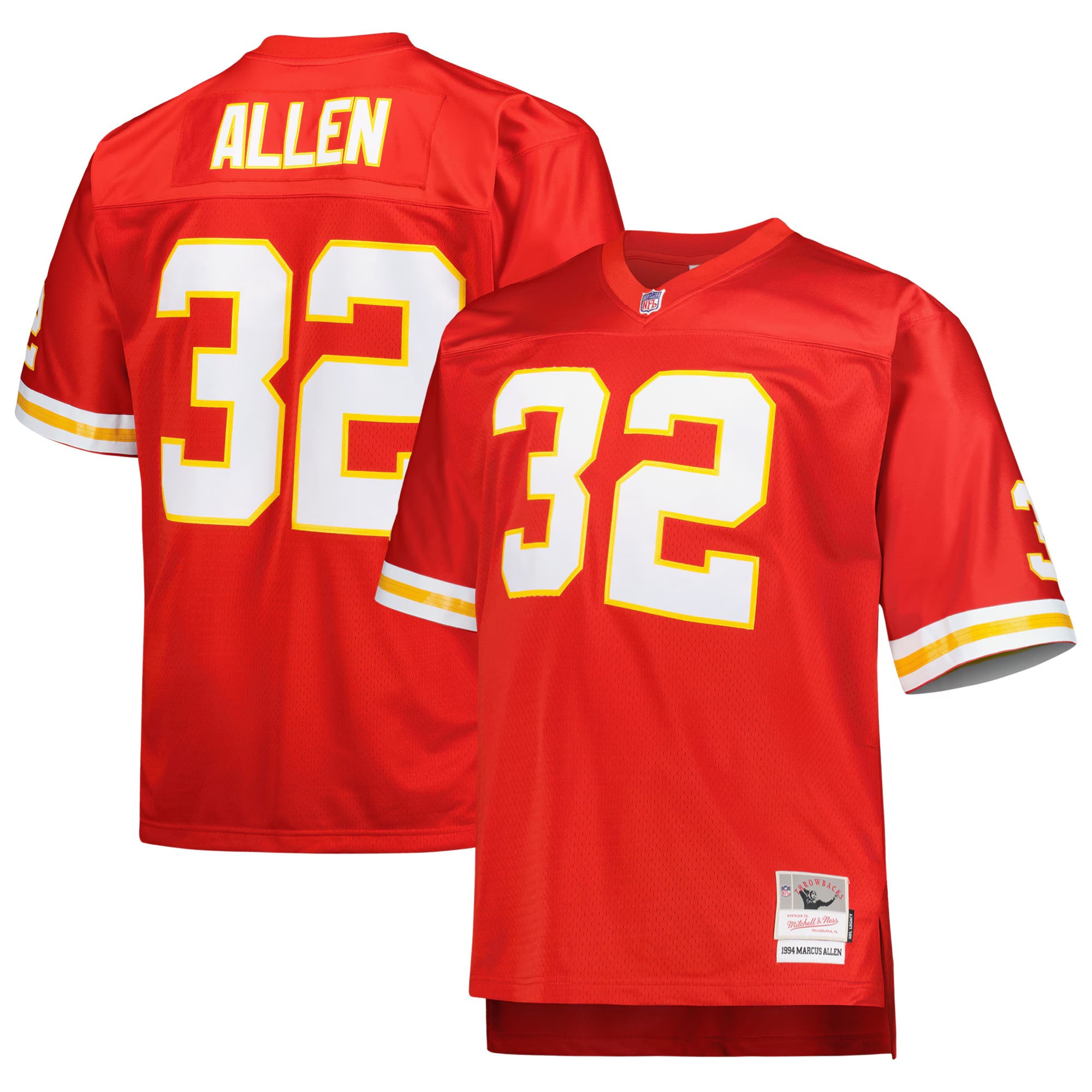 Kansas City Chiefs Marcus Allen Mitchell & Ness Red Big & Tall 1994 Retired Player Replica Jersey
