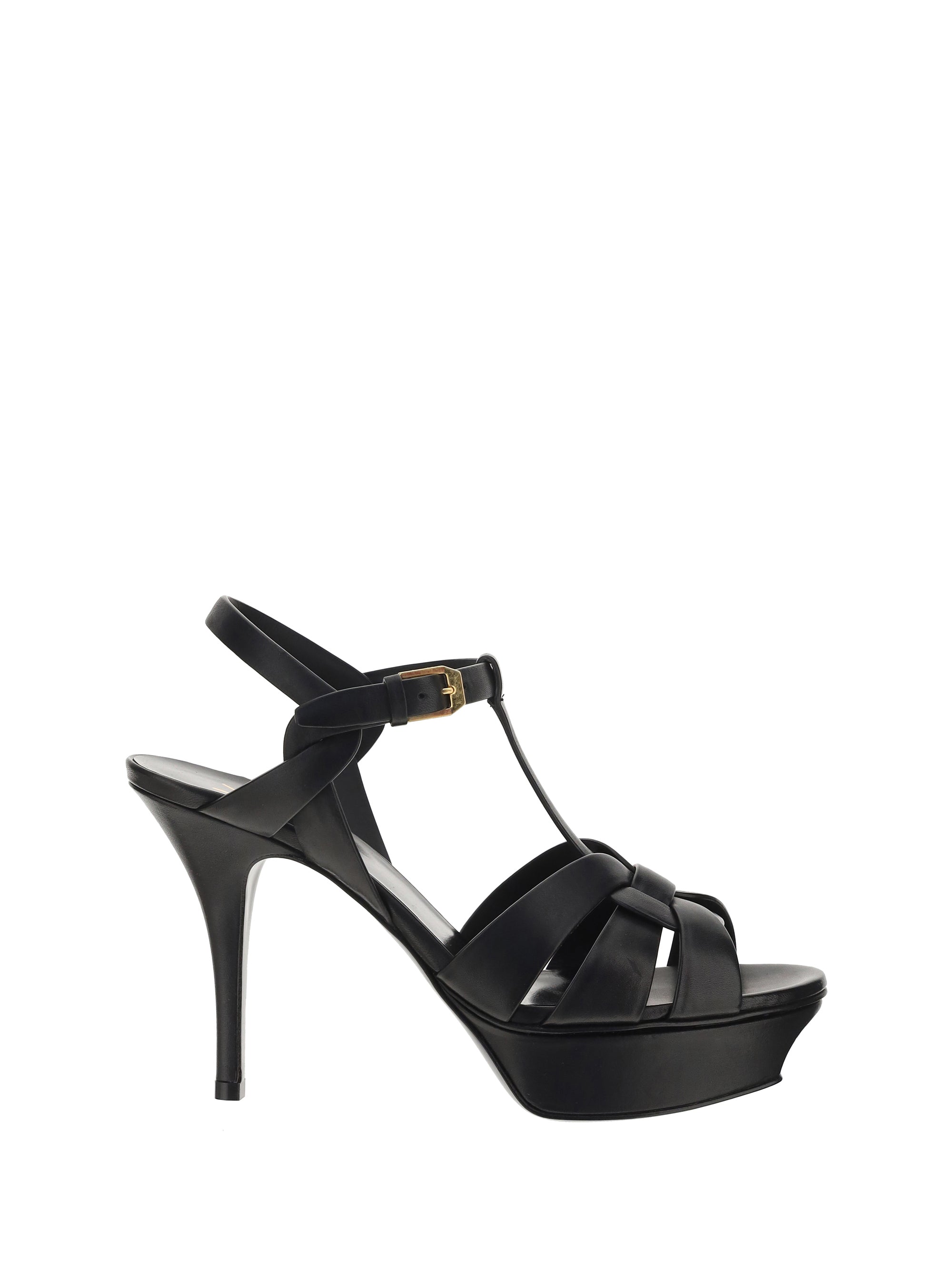 Saint Laurent Women Leather Platform Sandals